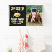 Moderne Glückwünsche! Gold 2025 Abschluss Foto Banner (Insitu)