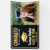 Moderne Glückwünsche! Gold 2025 Abschluss Foto Banner (Vertikal)