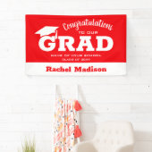 Moderne Glückwünsche Grad rot und weiß Banner (Insitu)