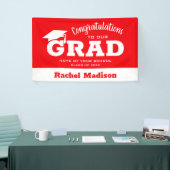 Moderne Glückwünsche Grad rot und weiß Banner (Messeveranstaltung)