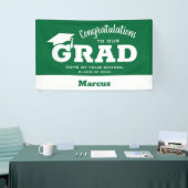 Moderne Glückwünsche Grad White zu Green Banner (Messeveranstaltung)