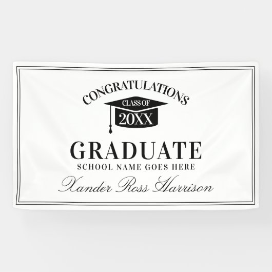 Moderne Glückwünsche Graduate Banner (Horizontal)