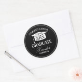 Moderne Glückwünsche Graduate Runder Aufkleber (Umschlag)