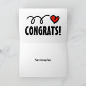 Moderne Glückwünsche Hochzeit Grußkarte Feiertagskarte (Innenseite)