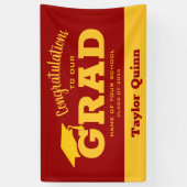 Moderne Glückwünsche zu Kardinal und Gold Banner (Vertikal)