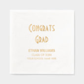 Moderne "Glückwunschs Grad", Abschluss Servietten Mit Folie (Vorderseite)