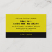 Moderne Glühbirne Elektrischer | Elektrische Diens Visitenkarte (Rückseite)