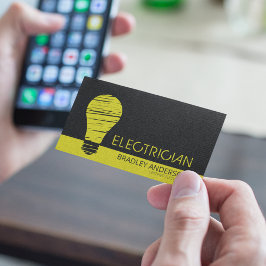 Moderne Glühbirne Elektrischer | Elektrische Diens Visitenkarte
