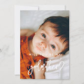 Moderne Godmutterfotokarte Einladung (Vorderseite)