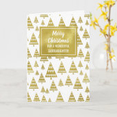 Moderne Godtochter Frohe Weihnachten Karte (Gelbe Blume)