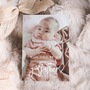 Moderne Godvaterkarte Einladung