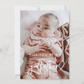 Moderne Godvaterkarte Einladung (Vorderseite)