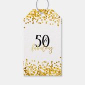 Moderne Gold 50 & fabelhafte Geburtstags-Geschenke Geschenkanhänger (Vorderseite)