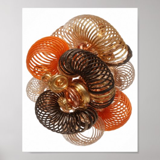 Moderne Gold ABSTRACT ART Kunstprint Poster (Vorne)
