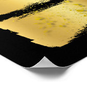 Moderne Gold Akzente Dekoration Schwarz Pinsel Abs (Ecke)