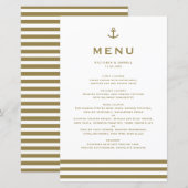 Moderne Gold Anchor Nautical Wedding Card (Vorne/Hinten)