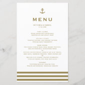Moderne Gold Anchor Nautical Wedding Card (Vorderseite)