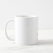 Moderne Gold-Aquarell-Blume Letter A | Monogramm Kaffeetasse (Links)