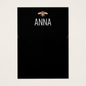 Moderne Gold Bee Black Necklace Display Card (Vorderseite)