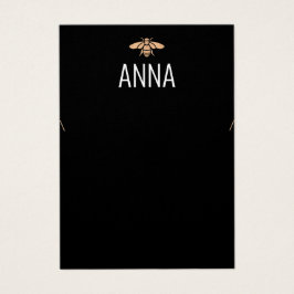 Moderne Gold Bee Black Necklace Display Card