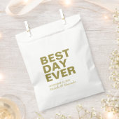 Moderne Gold Best Day-Leckerei für Hochzeiten Geschenktütchen (Ausgeschnitten)