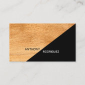 Moderne Gold Black Business Card Visitenkarte (Vorderseite)