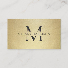 Moderne Gold & Black Elegante Business Card Visitenkarte