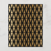 Moderne Gold & Black Geometric Wedding (Rückseite)