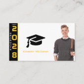 Moderne Gold Black Graduation Party Begleitkarte (Rückseite)