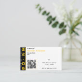 Moderne Gold Black Graduation Party Begleitkarte (Stehend Vorderseite)