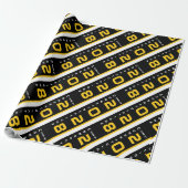 Moderne Gold Black Graduation Party Geschenkpapier (Ungerollt)