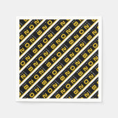 Moderne Gold Black Graduation Party Serviette (Vorderseite)
