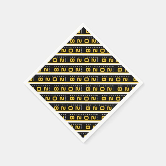 Moderne Gold Black Graduation Party Serviette (Ecke)