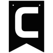 Moderne Gold Black Gratulation Graduation Party Wimpelkette (Erste Fahne)