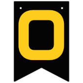 Moderne Gold Black Gratulation Graduation Party Wimpelkette (Zweite Fahne)