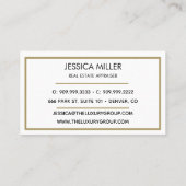 Moderne Gold Black Krawatte Luxus Elegantes Script Telefonnummerkarte (Rückseite)