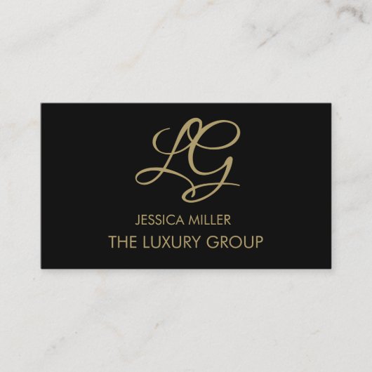 Moderne Gold Black Krawatte Luxus Elegantes Script Telefonnummerkarte (Vorderseite)