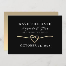 Moderne Gold Black Wedding rettet das Datum Save The Date