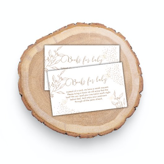 Moderne Gold Blätter Schmetterlingsbücher für Baby Begleitkarte