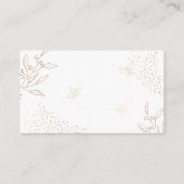 Moderne Gold Blätter Schmetterlingsbücher für Baby Begleitkarte (Rückseite)