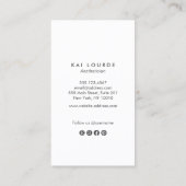 Moderne Gold-Blätter Visitenkarte (Rückseite)