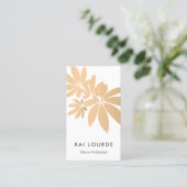 Moderne Gold-Blätter Visitenkarte (Stehend Vorderseite)