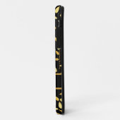 Moderne Gold Blätter Vorname Illustriertes Muster Case-Mate iPhone Hülle (Hinten/Links)