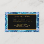 Moderne Gold Blue Diamond hinzufügen Ihren Text Visitenkarte (Rückseite)