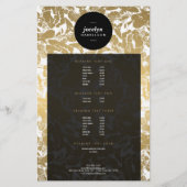 Moderne Gold Blume Black Circle Flyer (Vorne)