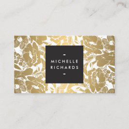 Moderne Gold Blume Business Card Visitenkarte