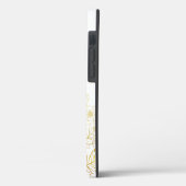 Moderne Gold Blume und Monogram Case Mate iPhone (Rückseite / Links)
