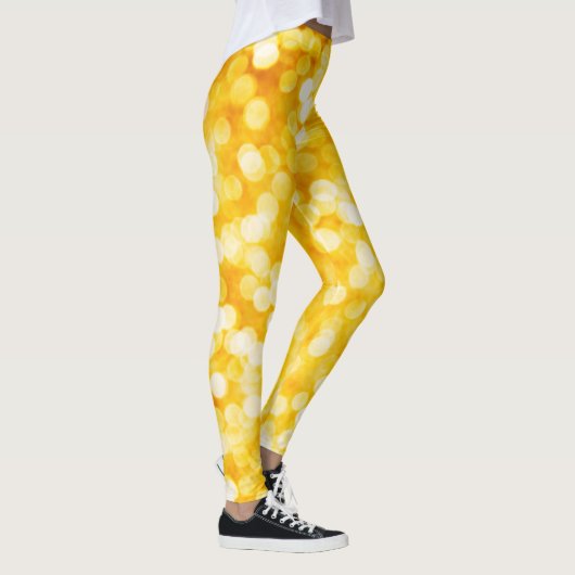 Moderne Gold Bokeh-Leggings Leggings (Rechts)