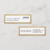 Moderne Gold Border Multipurpose Social Media Mini Visitenkarte (Vorne/Hinten)