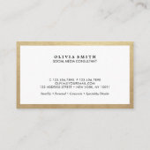 Moderne Gold Border Multipurpose Social Media Visitenkarte (Rückseite)